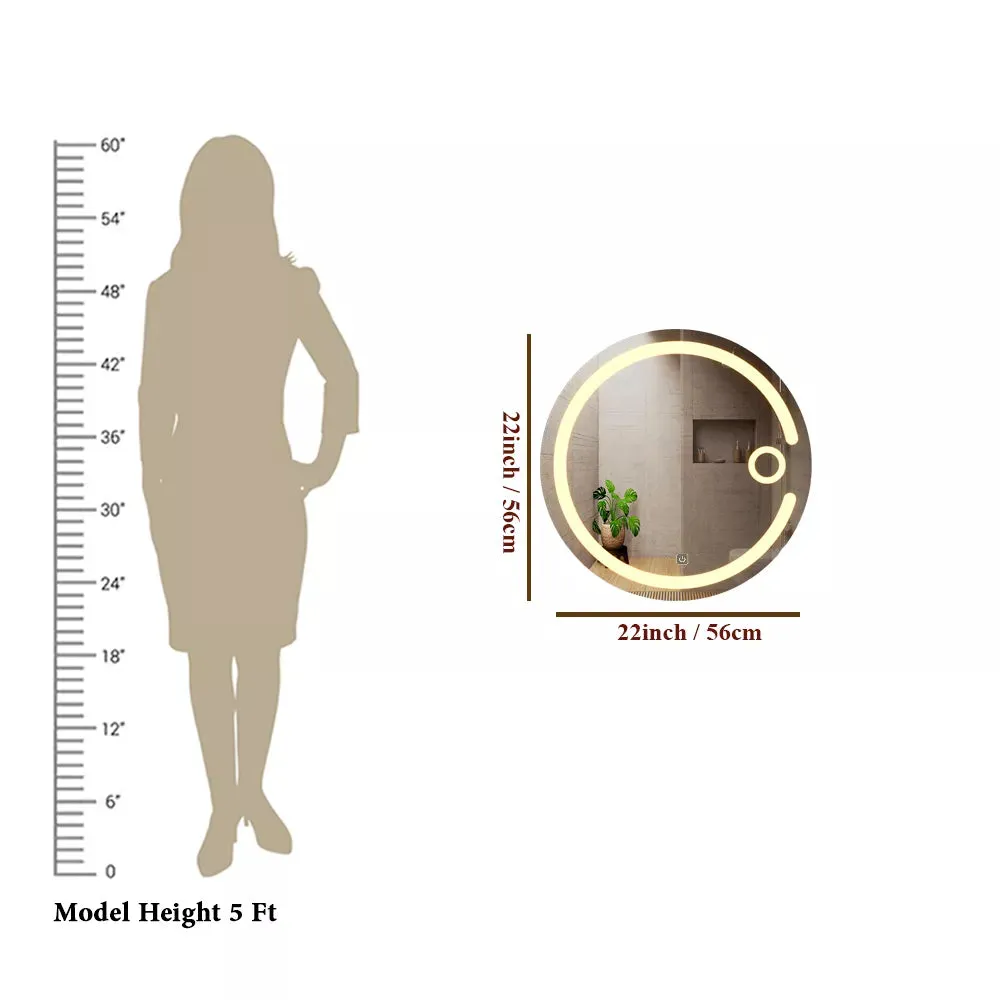 Illuminating Lunar LED Bathroom Mirror