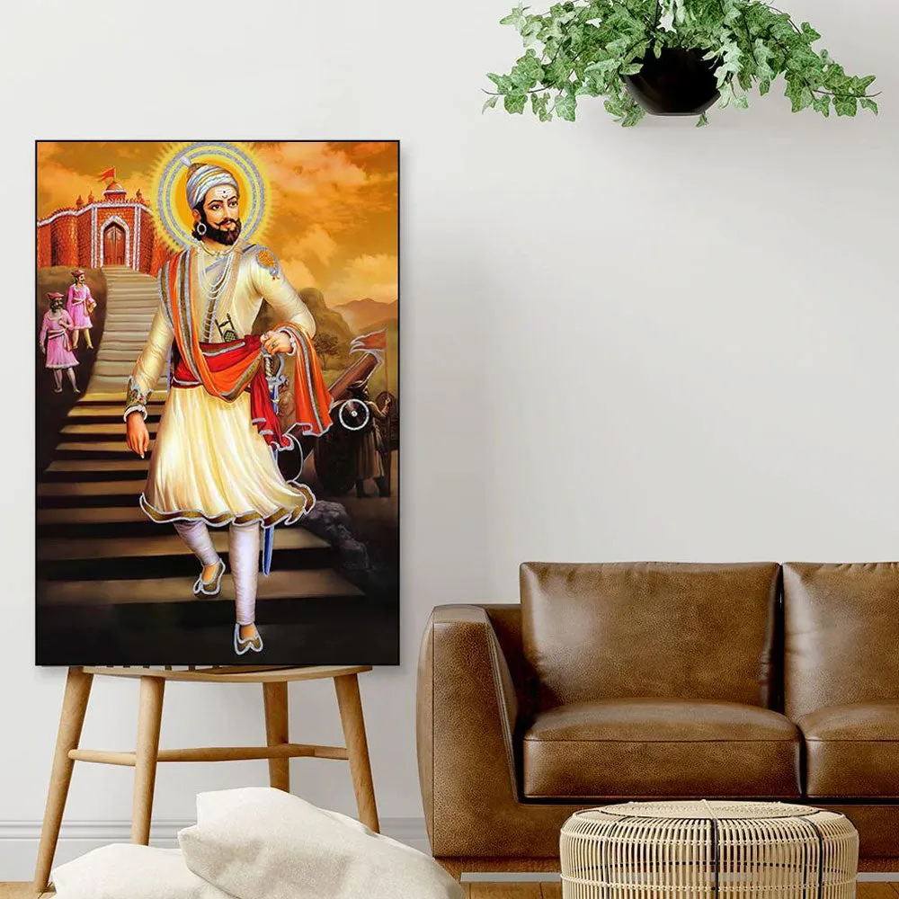 Illustrious Shivaji Framed Wall Art With Frame