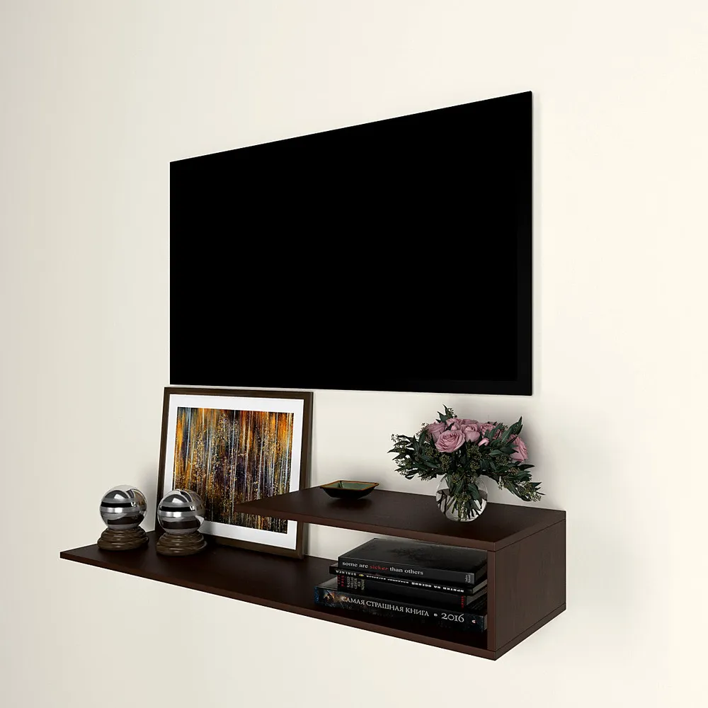 Imbuia Natural Walnut Minimalist Wooden Tv Unit