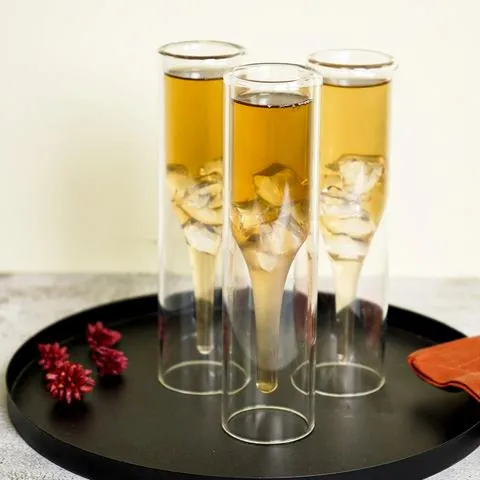 Imperial Double-Walled Champagne Flute Glass Single Piece