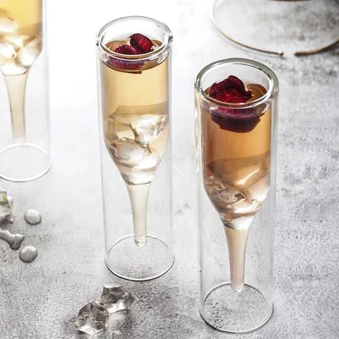 Imperial Double-Walled Champagne Flute Glass Single Piece