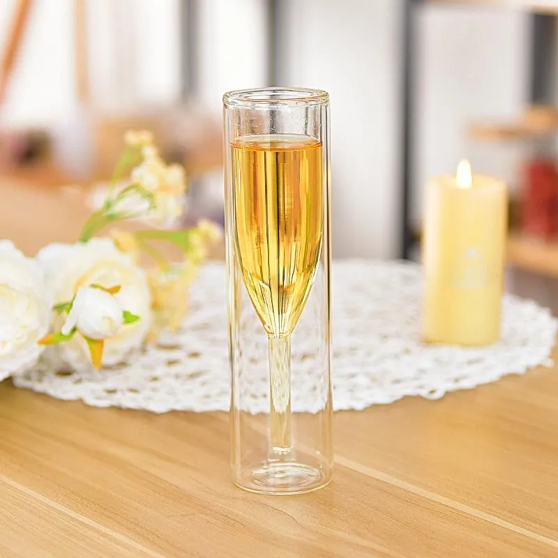 Imperial Double-Walled Champagne Flute Glass Single Piece