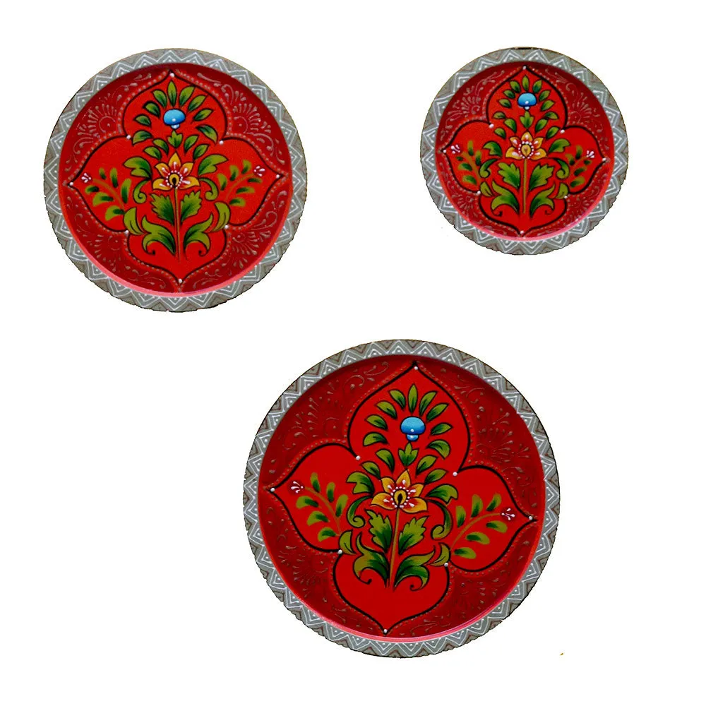 Indian Culture Themed Set of 3 Wallplates