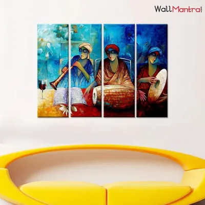 Indian Folk Art Multiple Framed Wall Painting