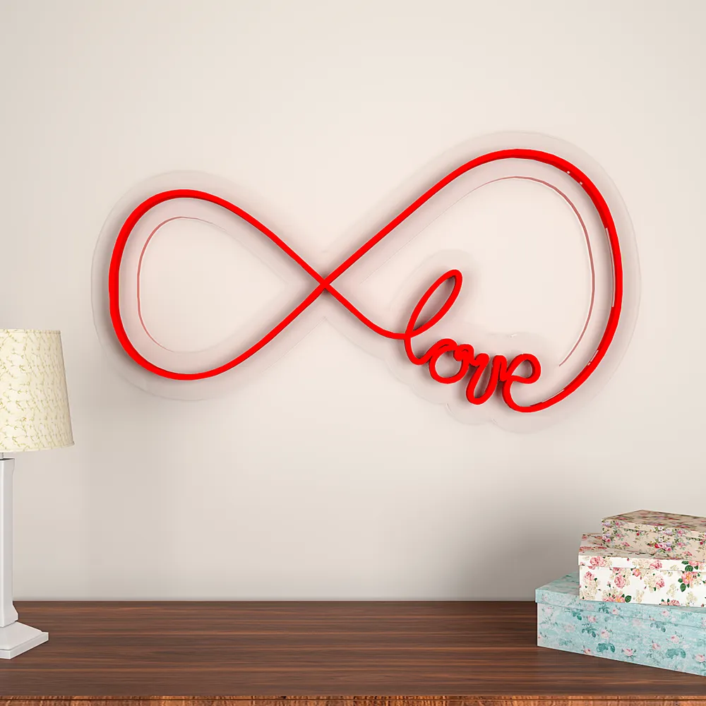 Infinity Love Neon Light (Available in Multiple Colors) Red