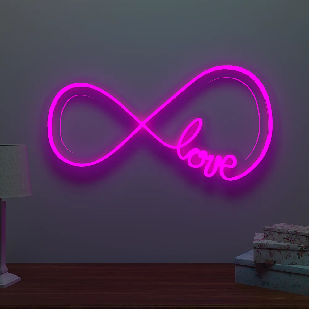 Infinity Love Neon Light (Available in Multiple Colors) Red