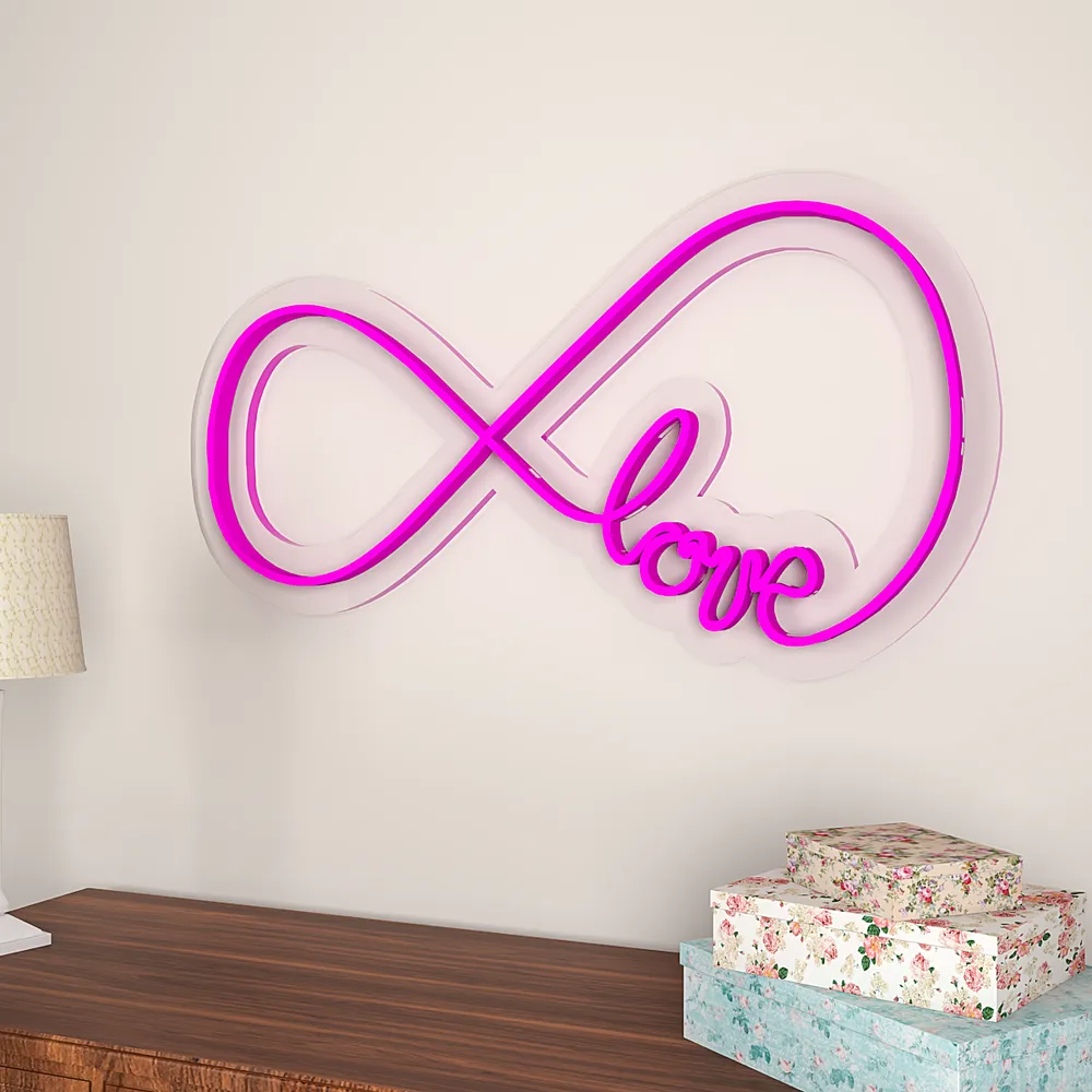 Infinity Love Neon Light (Available in Multiple Colors) Red