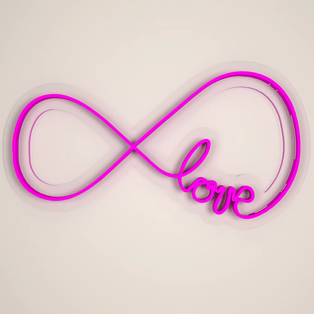 Infinity Love Neon Light (Available in Multiple Colors) Red
