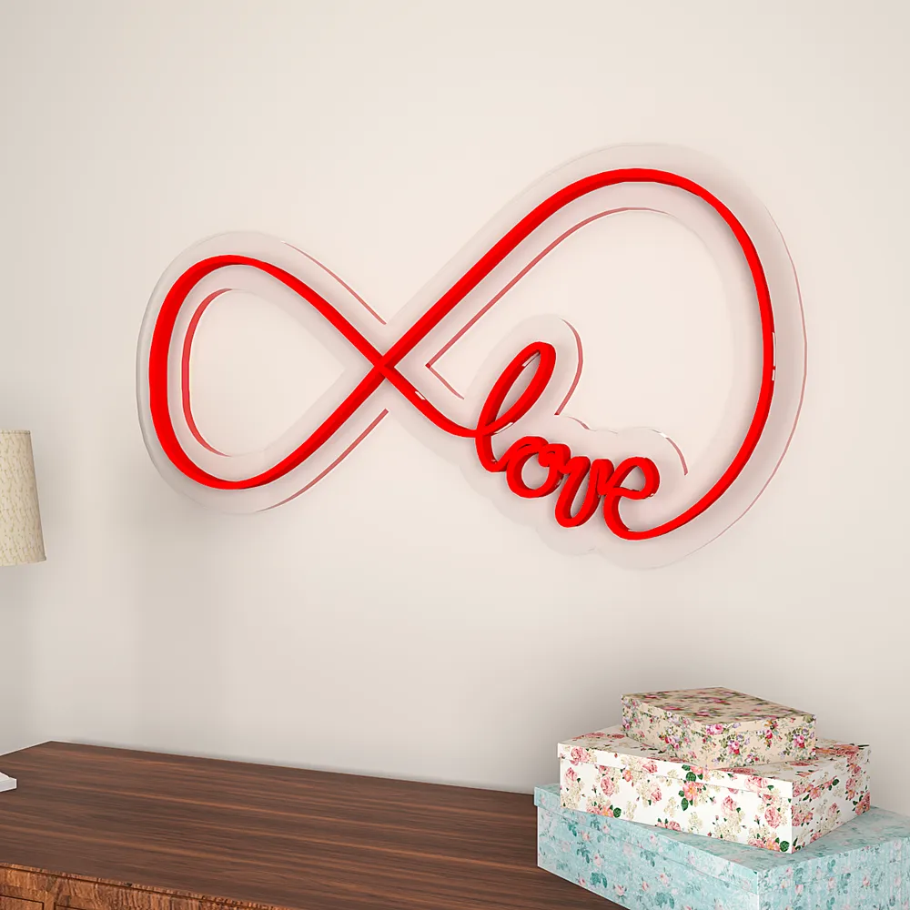 Infinity Love Neon Light (Available in Multiple Colors) Red