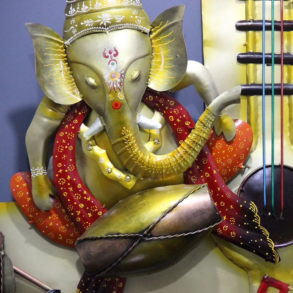 Infused In Art Ganesha Metal Wall Art With LED Lights