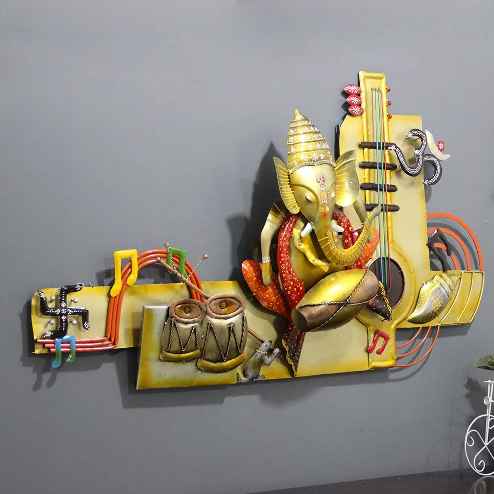 Infused In Art Ganesha Metal Wall Art With LED Lights