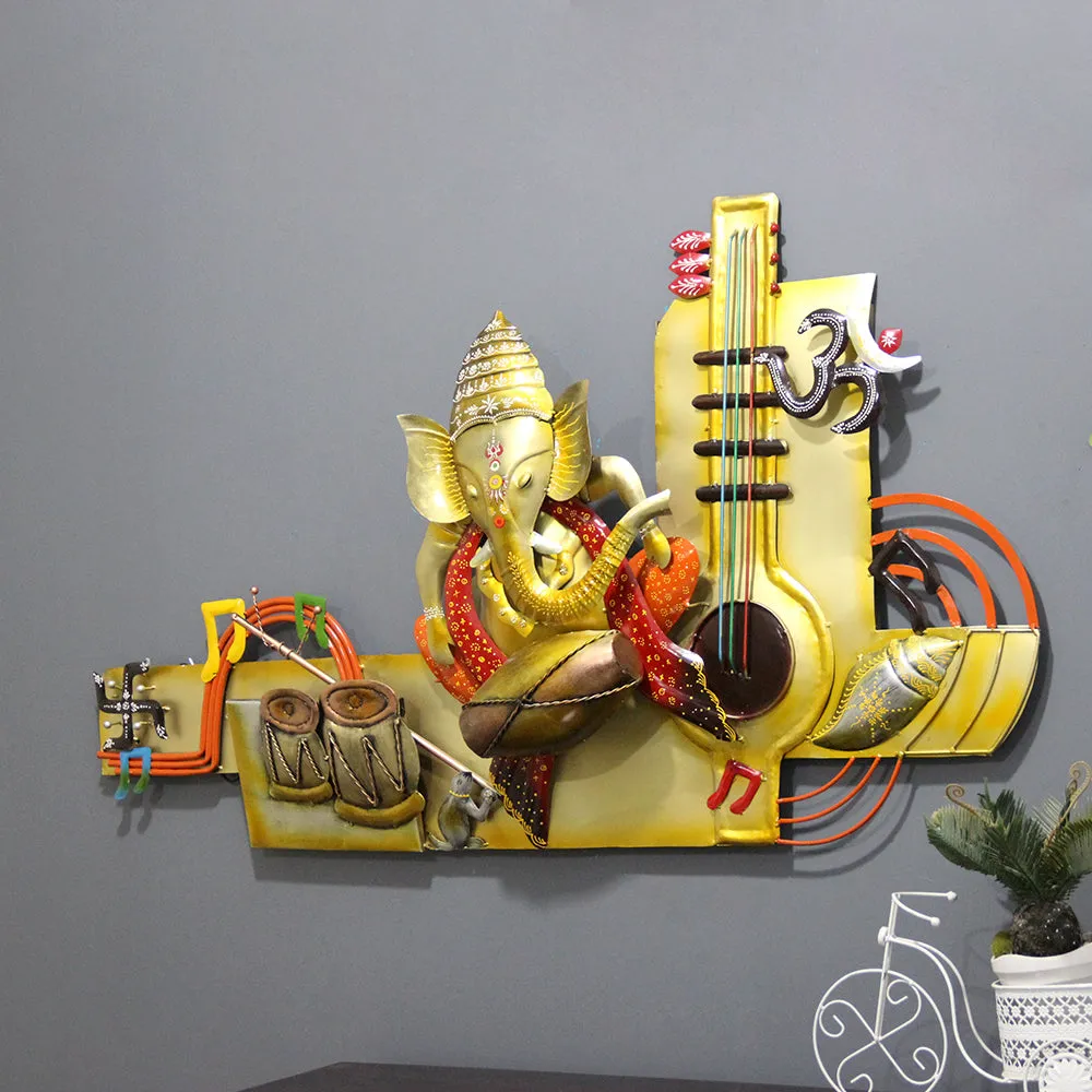 Infused In Art Ganesha Metal Wall Art With LED Lights