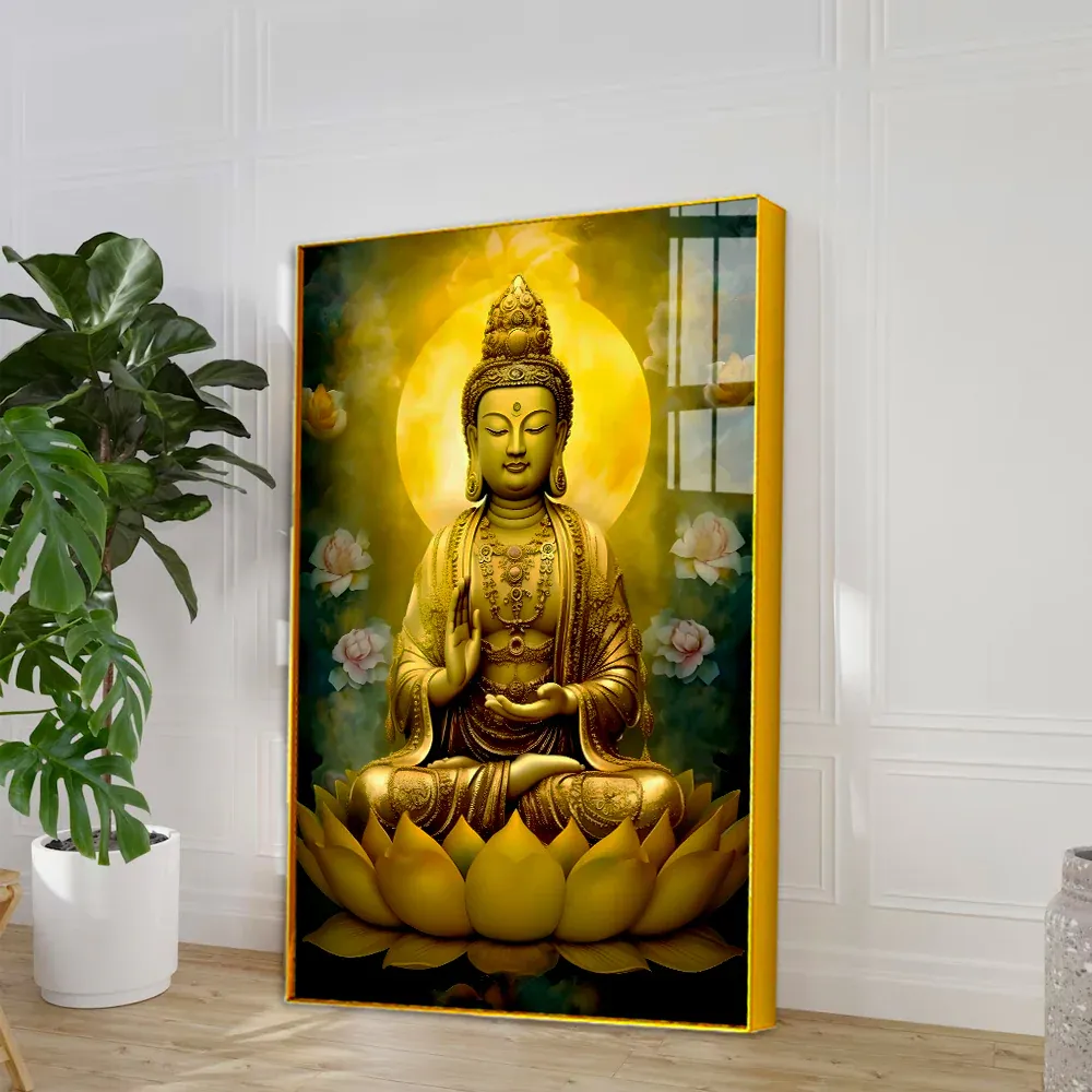 Inner Peace Buddha Acrylic Wall Painting Regular
