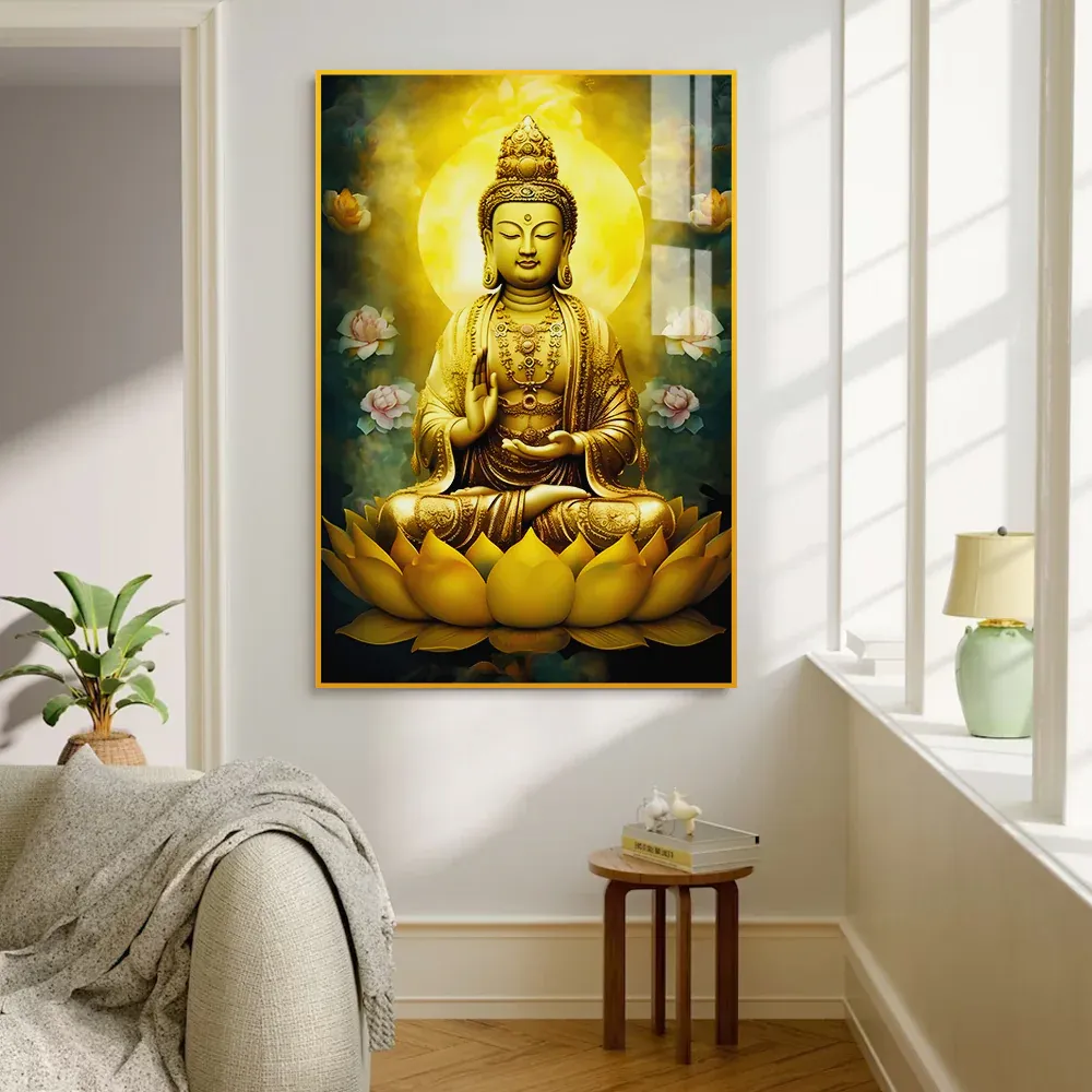 Inner Peace Buddha Acrylic Wall Painting Regular