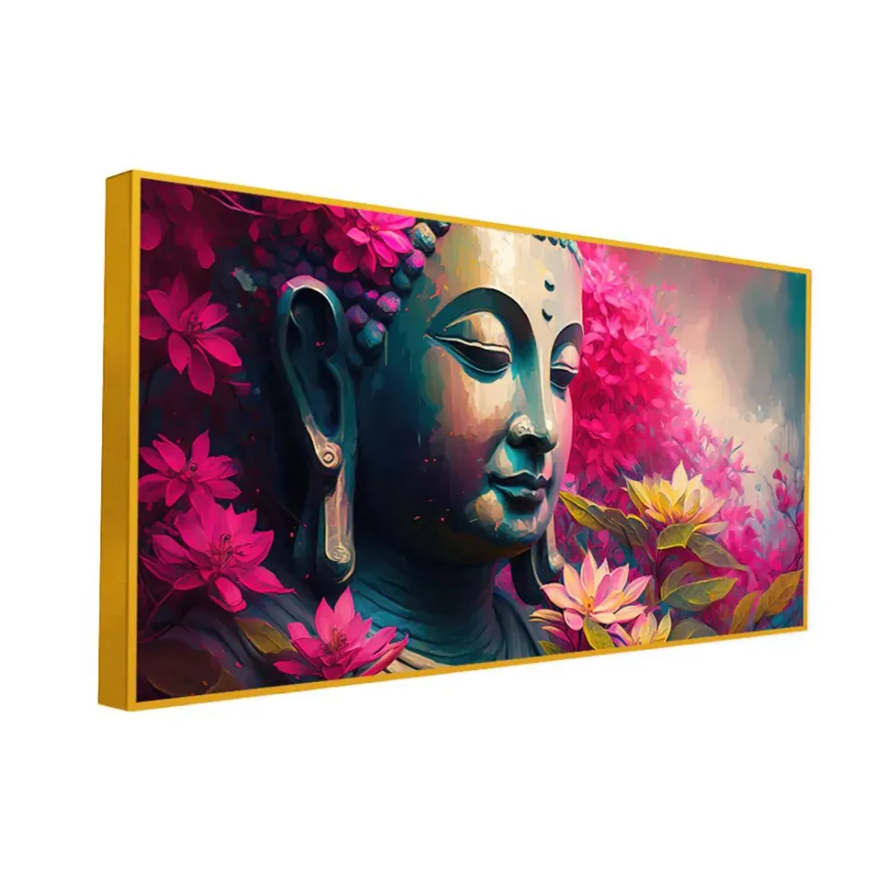 Inner Peace Through Art Lord Buddha Canvas Paintings With Frame