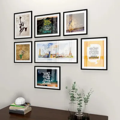 Inspirational Quotes For Office Wall Frame Photo Collage Set of 7