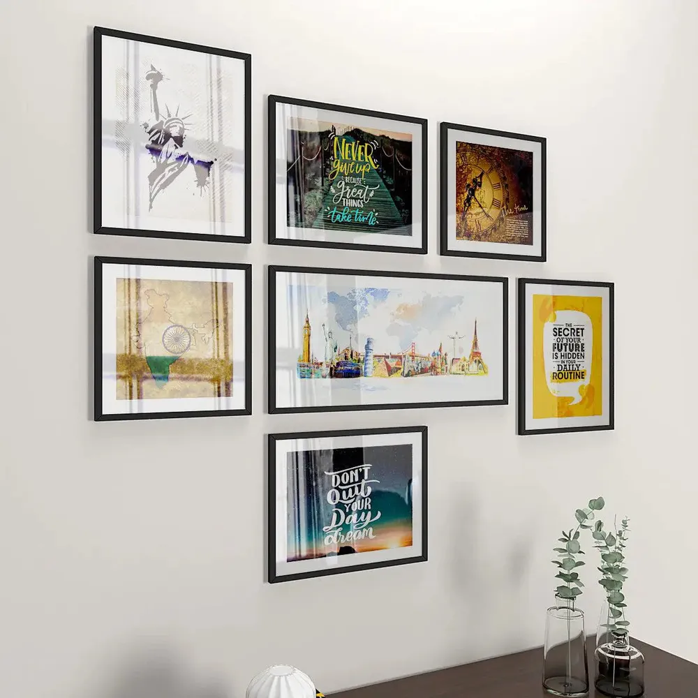 Inspirational Quotes For Office Wall Frame Photo Collage Set of 7