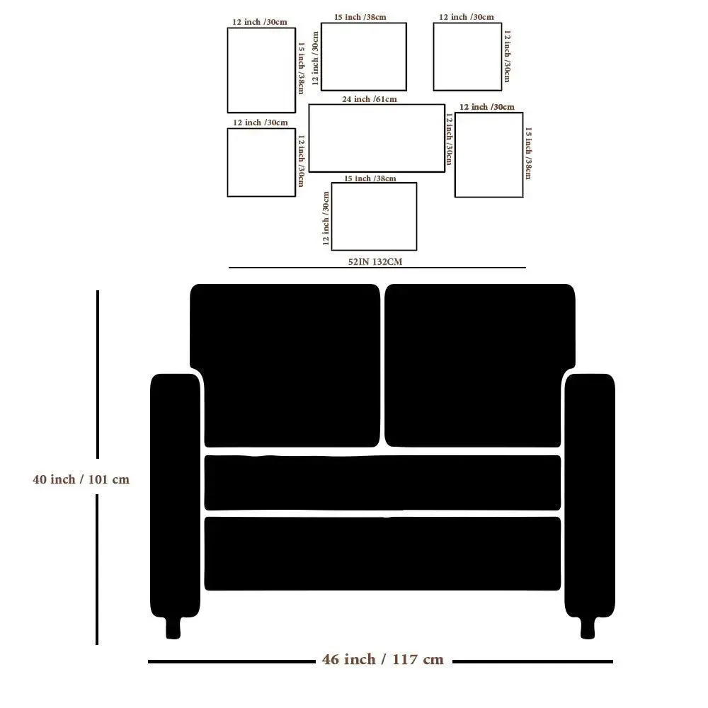 Inspirational Quotes For Office Wall Frame Photo Collage Set of 7