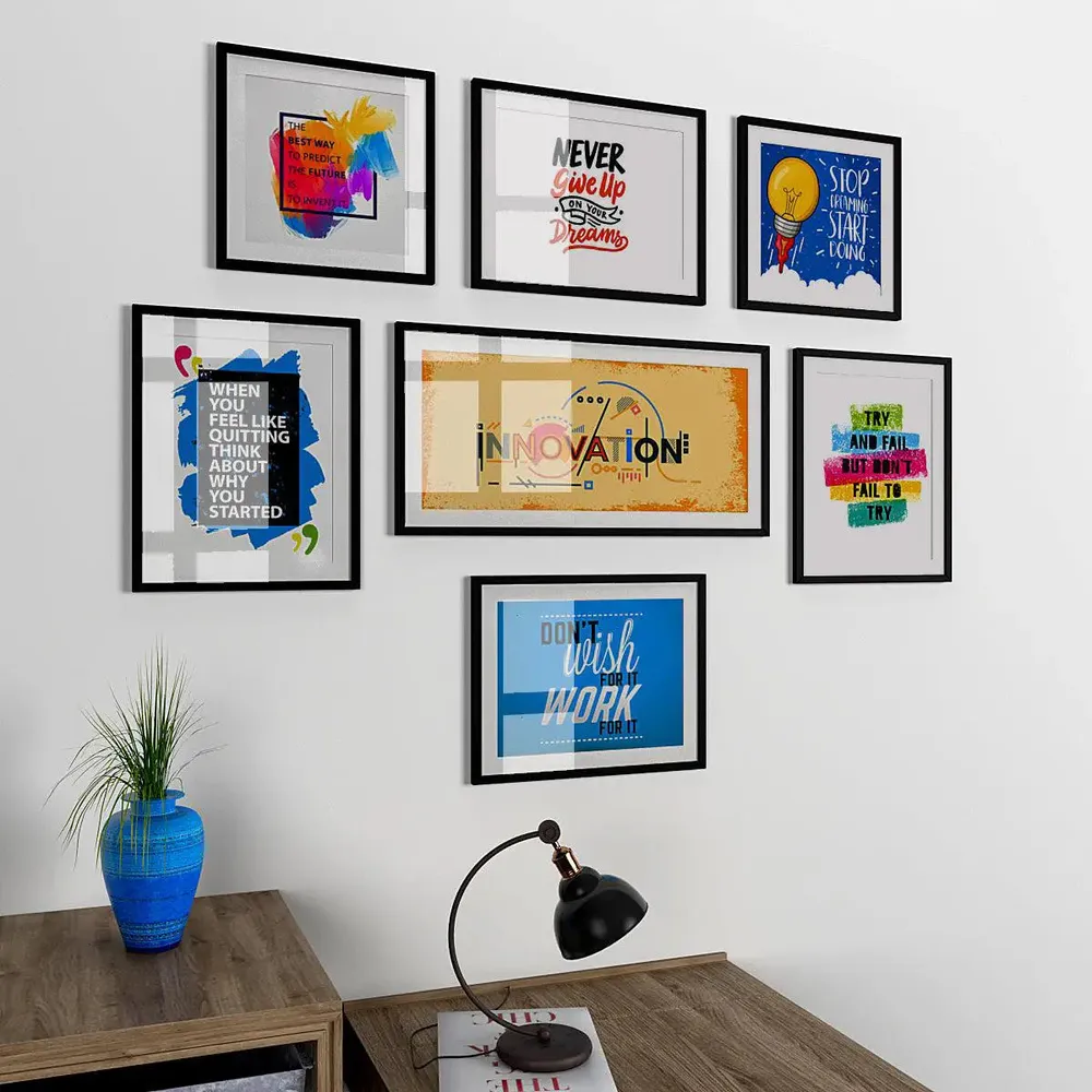 Inspirational Quotes  Wall Frame Photo Collage Set of 7