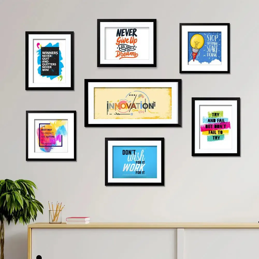 Inspirational Quotes  Wall Frame Photo Collage Set of 7