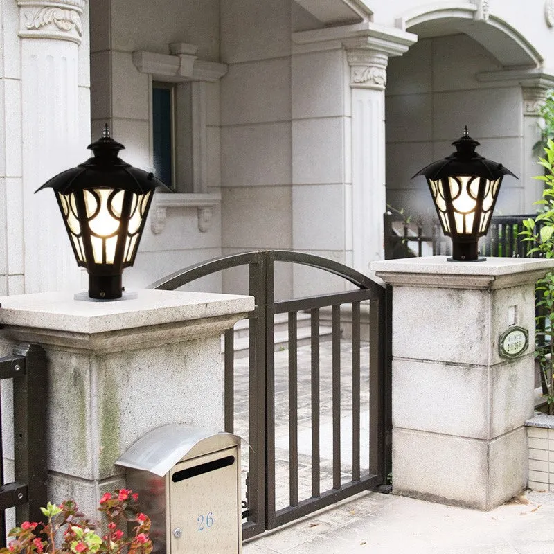 Intricate Black Designer Pole Lamp/ Outdoor Lamp (Bulb not included) Single Piece