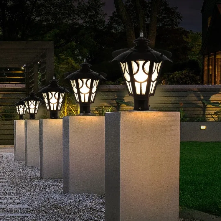Intricate Black Designer Pole Lamp/ Outdoor Lamp (Bulb not included) Single Piece