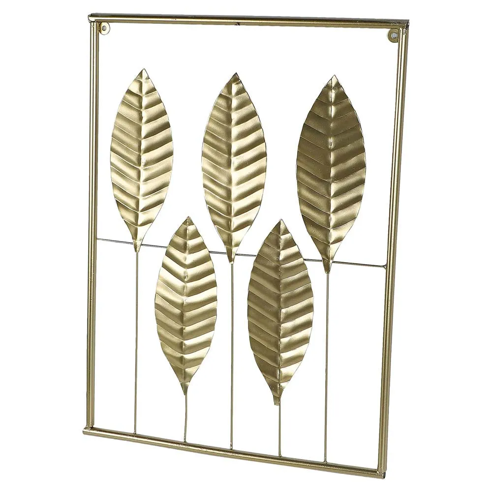 Intricate Carved Leaves Framed Decorative Metal Wall Art Set 3