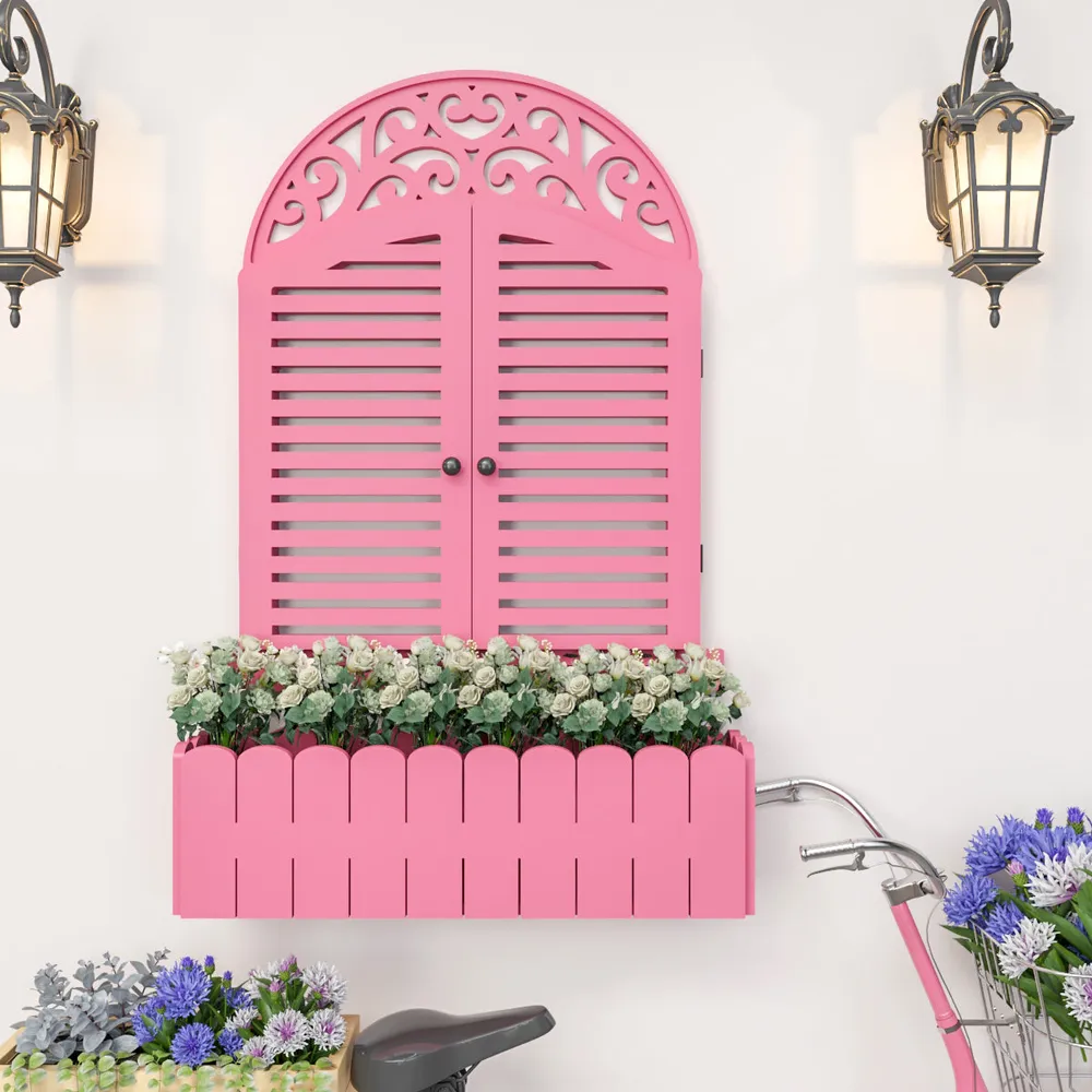 Intricate Detailed Italian Garden Window Wall Decor / Vintage Window White