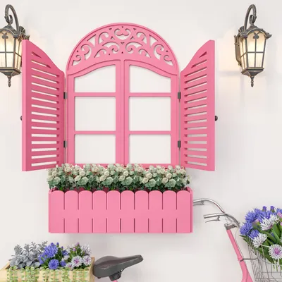 Intricate Detailed Italian Garden Window Wall Decor / Vintage Window