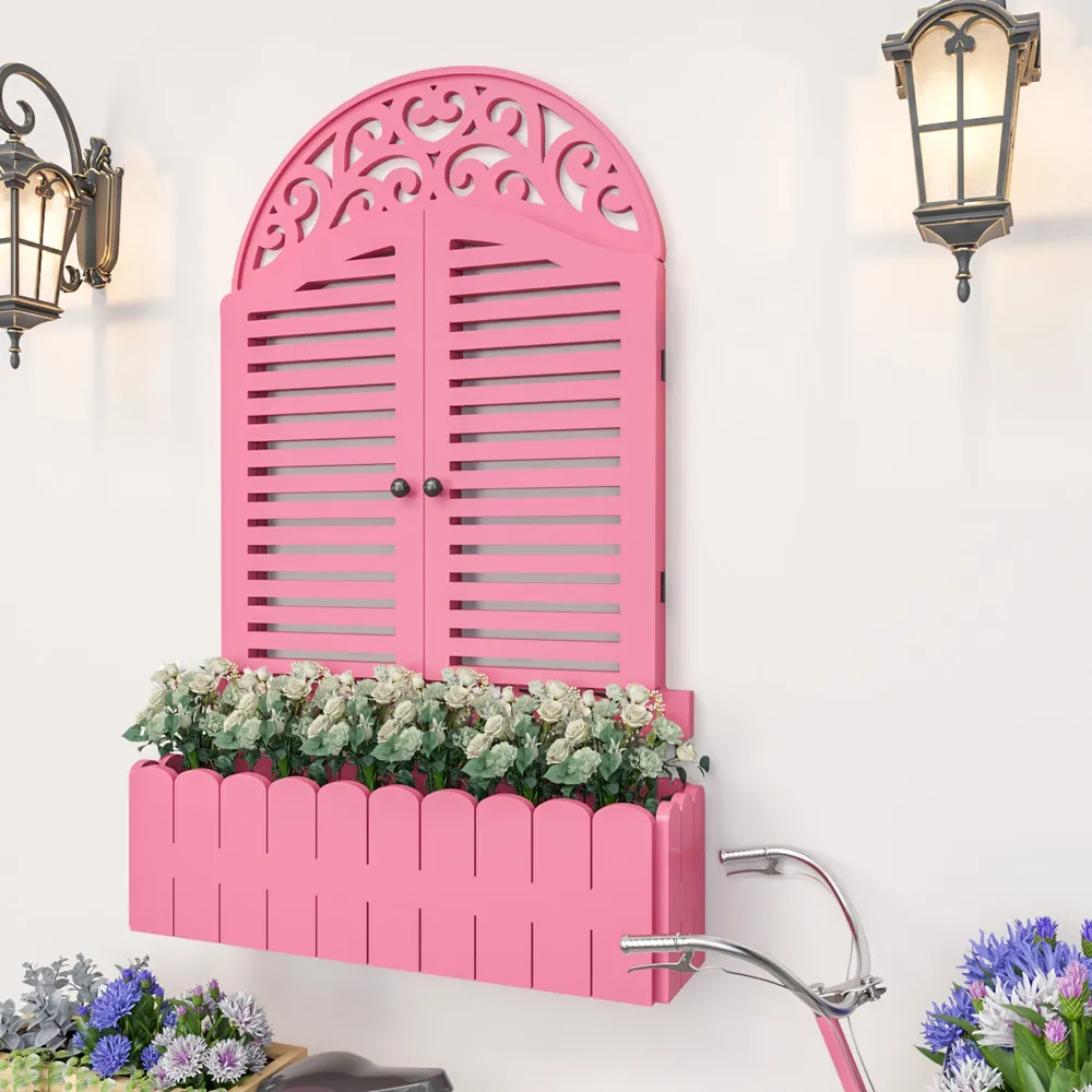 Intricate Detailed Italian Garden Window Wall Decor / Vintage Window White