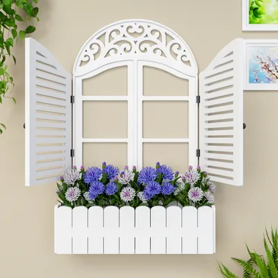 Intricate Detailed Italian Garden Window Wall Decor / Vintage Window