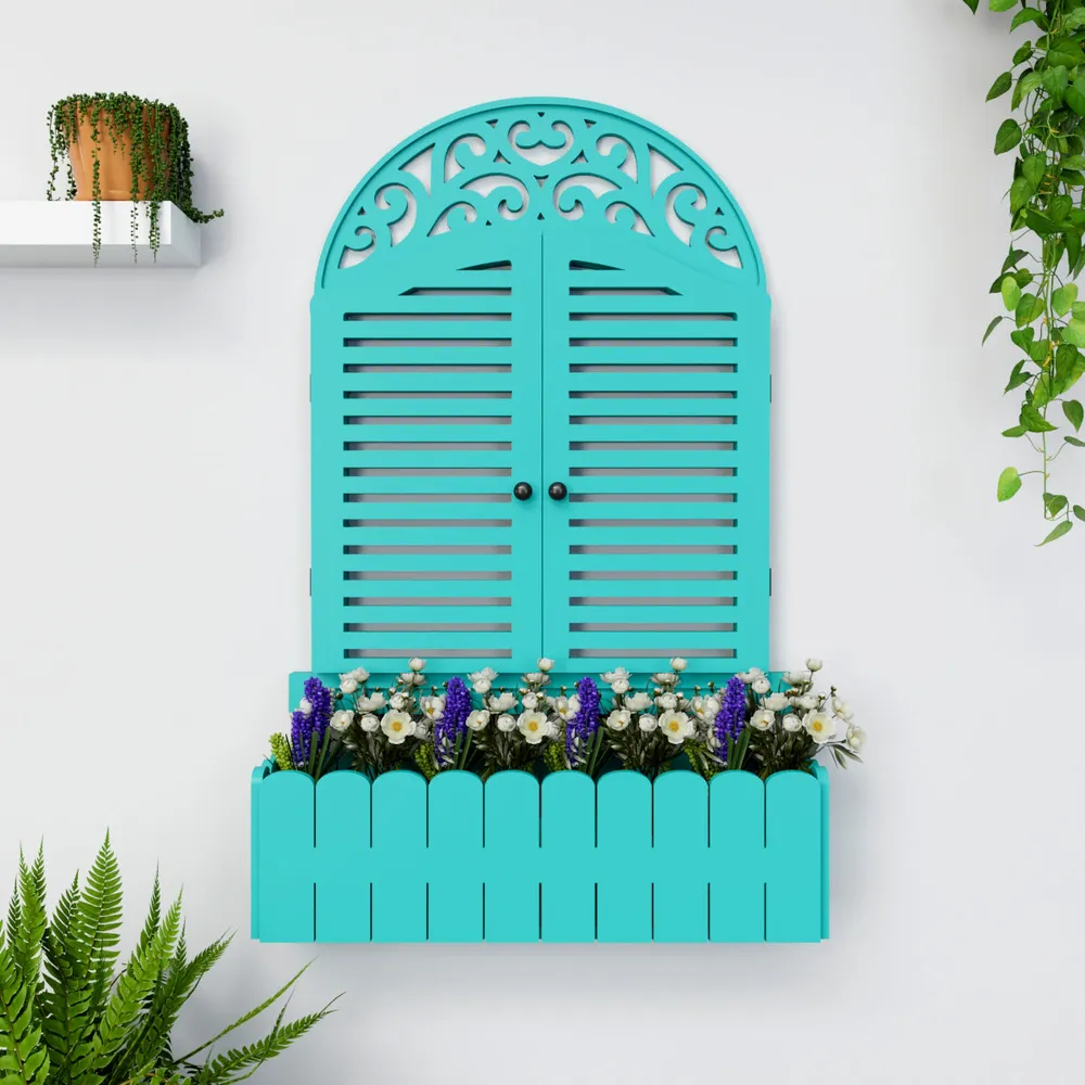 Intricate Detailed Italian Garden Window Wall Decor / Vintage Window White