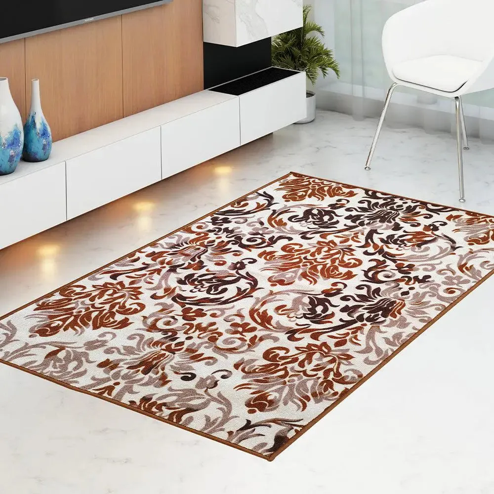 Intricate Ethnic Multicolor Printed Premium Area Carpet ( 3 ft x5 ft & 4 ft x 6 ft ) 3X5 ft