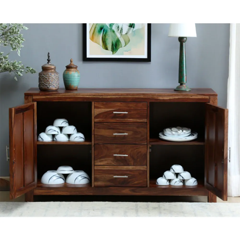 Intricate Handcrafted Sheesham Wooden Sideboard