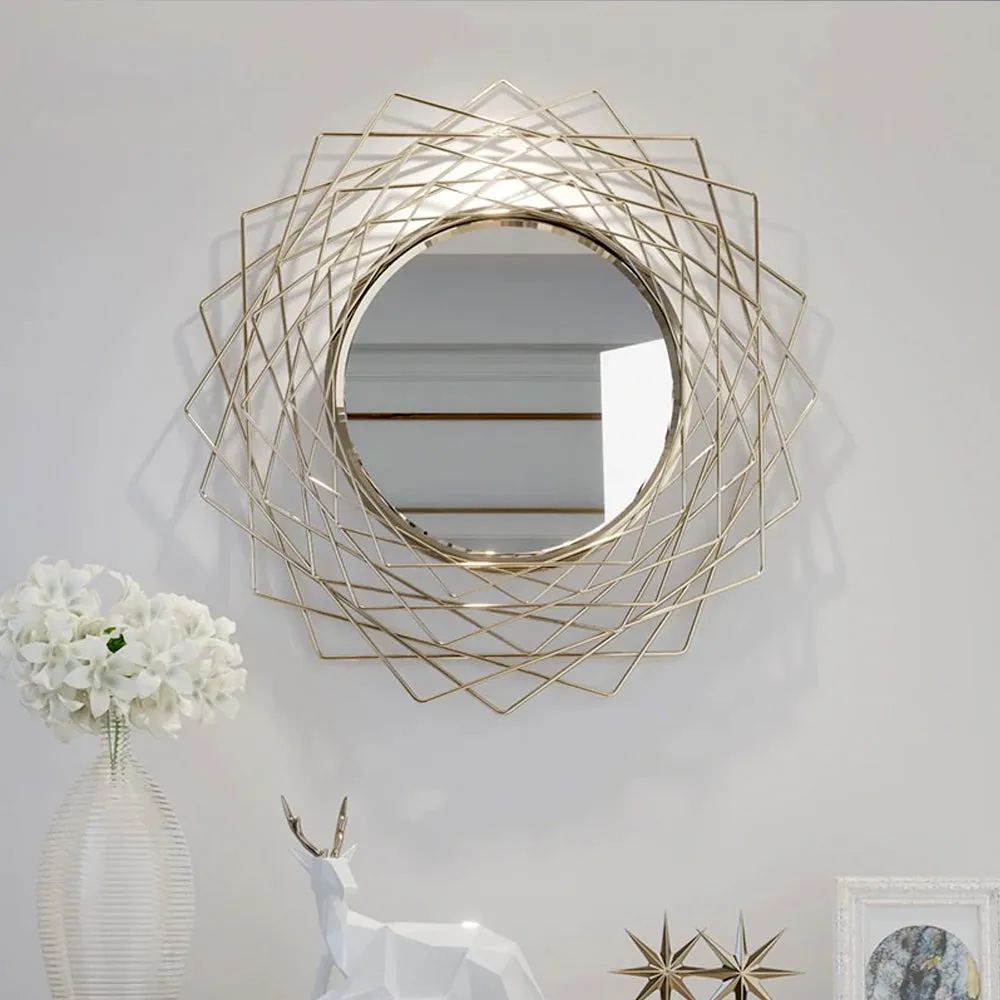 Intricate Modern Designer Metal Wall Mirror