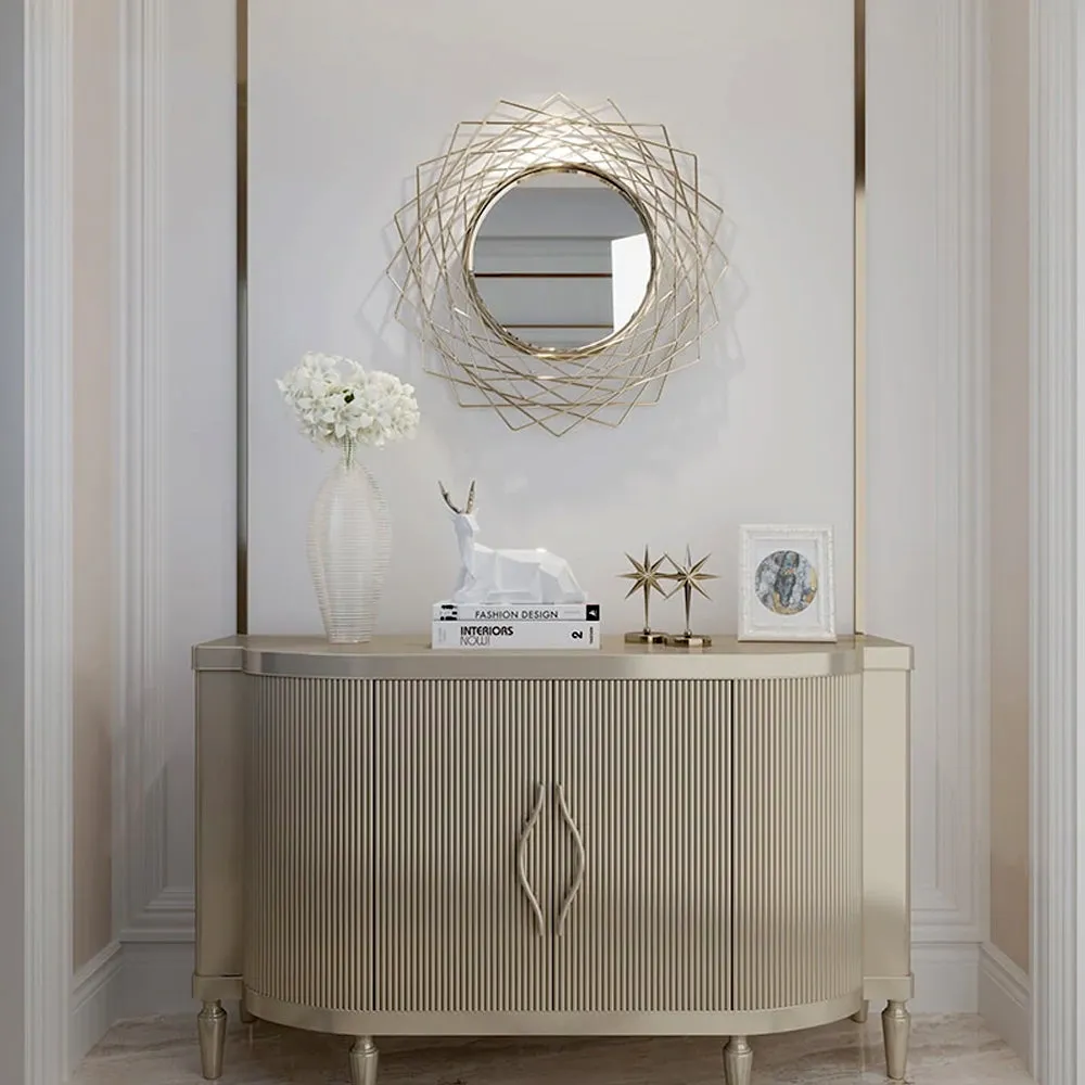 Intricate Modern Designer Metal Wall Mirror