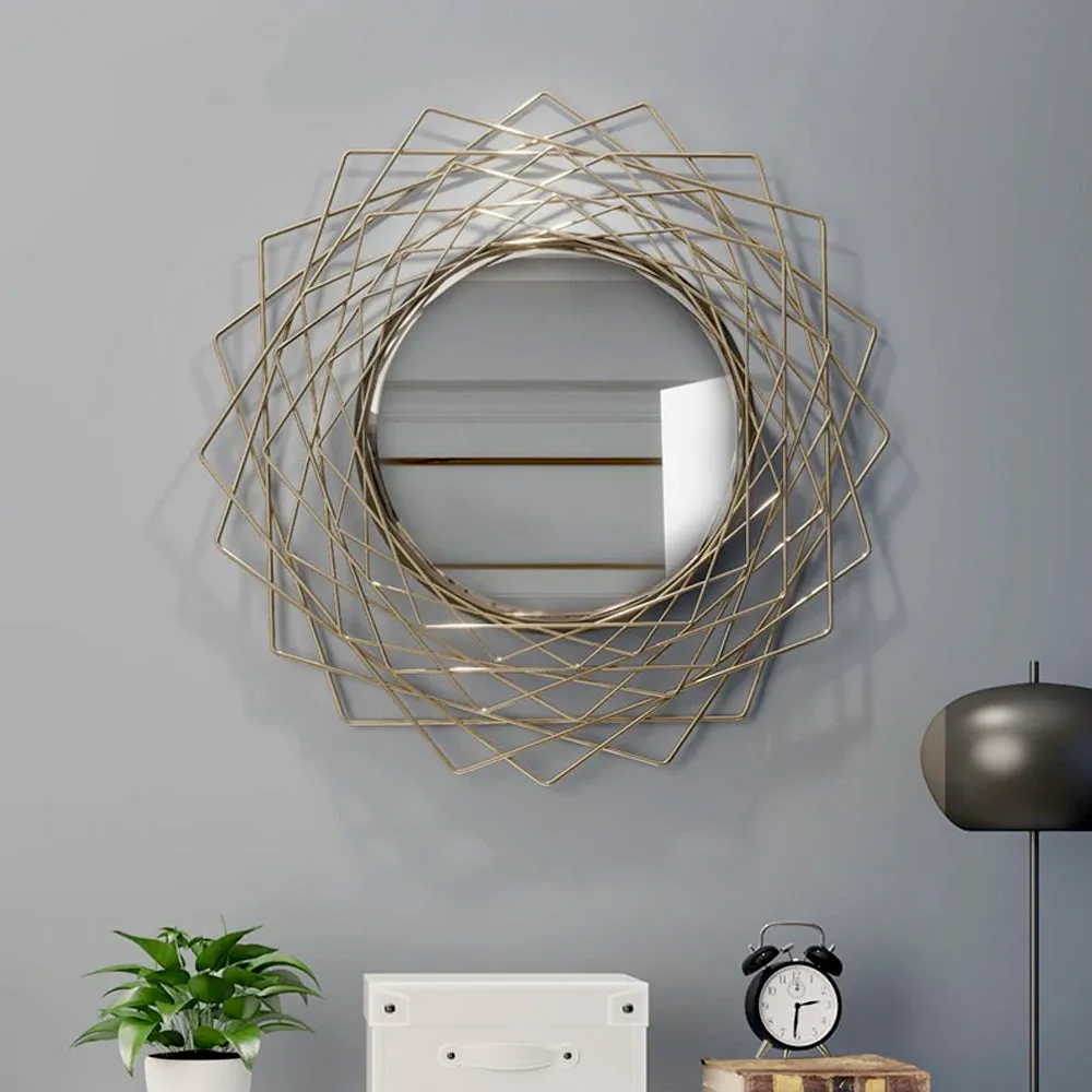 Intricate Modern Designer Metal Wall Mirror