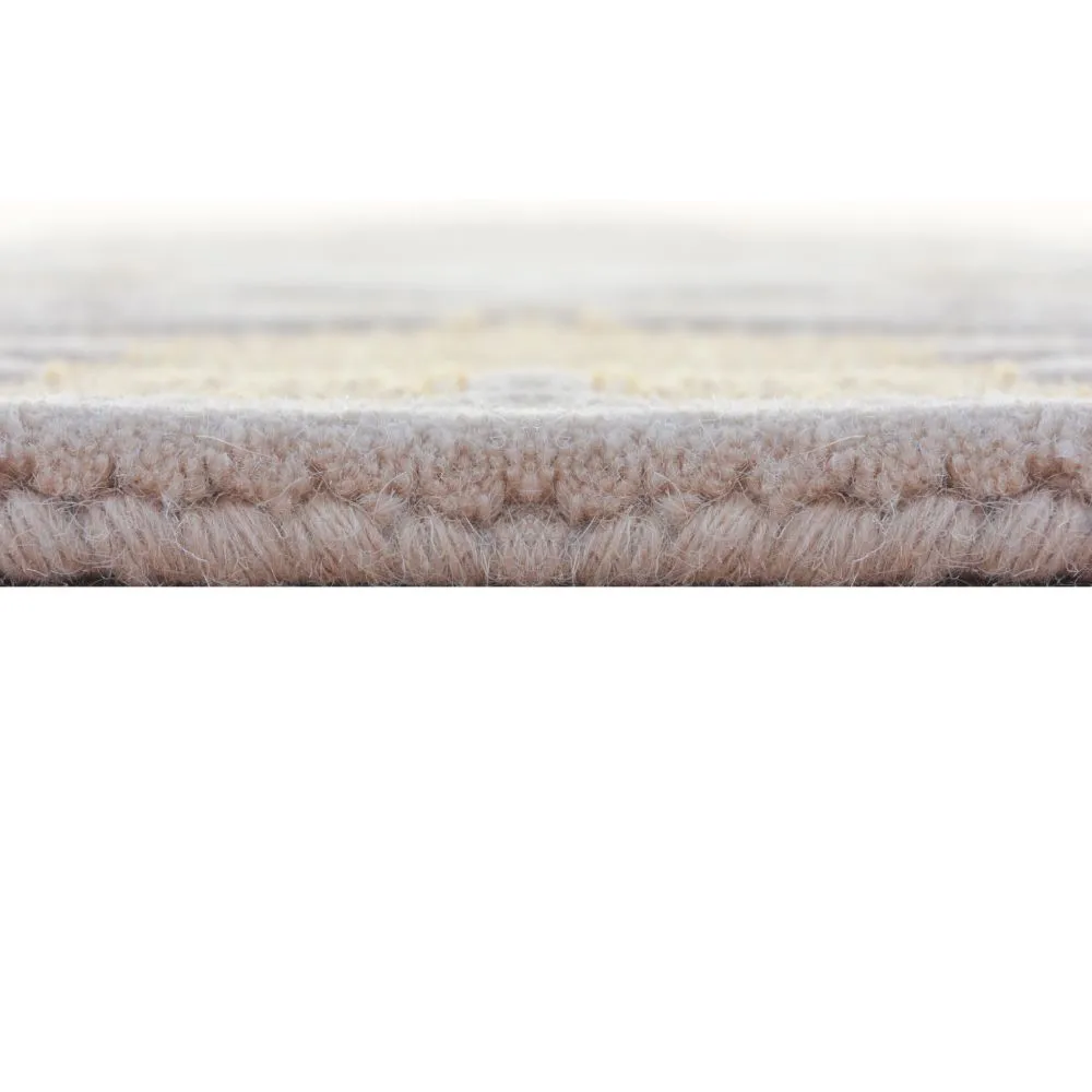 Intricate Traditional Designer Golden Beige Tufted Area Carpet 3X5ft