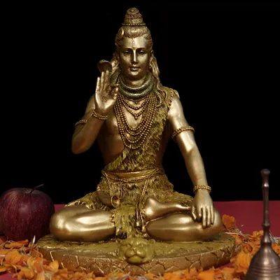 Intricately Handcrafted Highly Detailed Divine Lord Shiva Idol In Polyresin