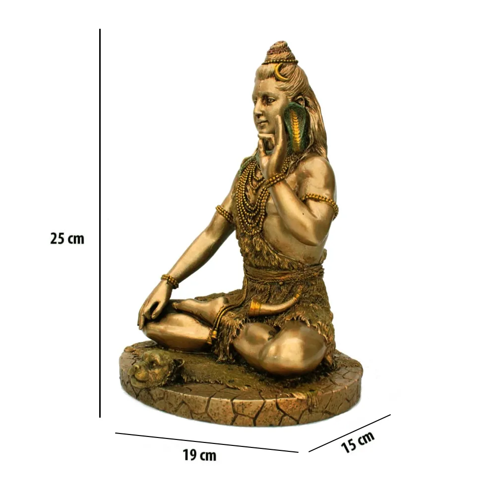Intricately Handcrafted Highly Detailed Divine Lord Shiva Idol In Polyresin