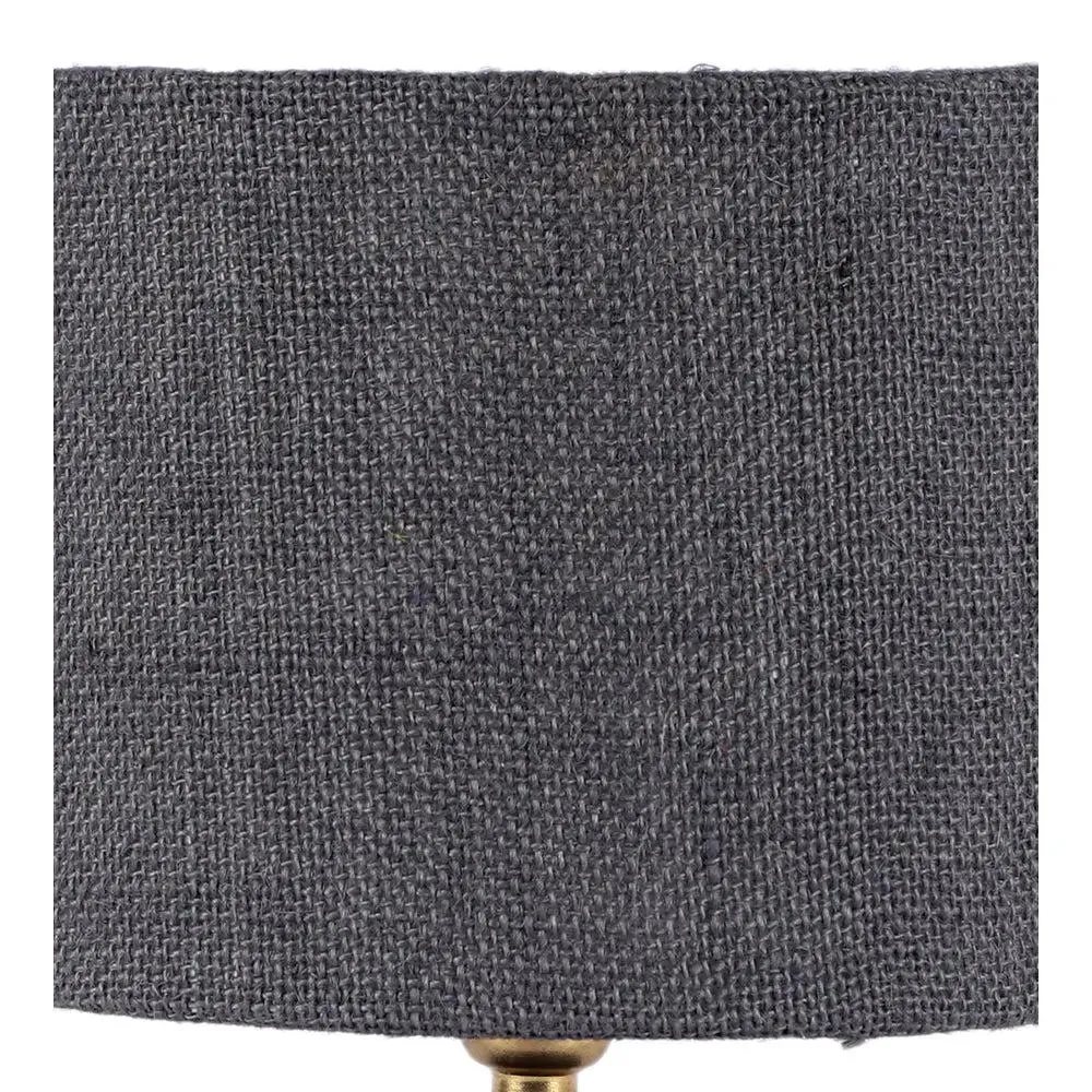 Iron table lamp with Grey Jute Shade