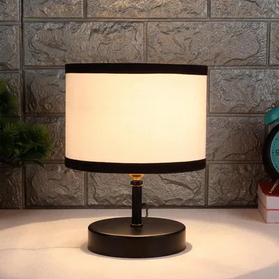 Iron table lamp with Multicolor Jute Shade