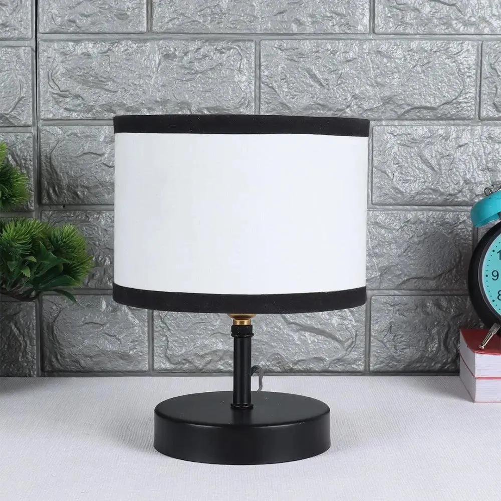 Iron table lamp with Multicolor Jute Shade