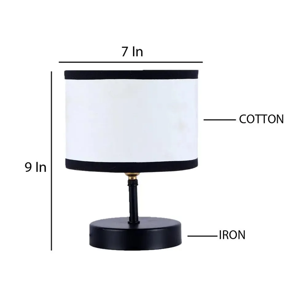 Iron table lamp with Multicolor Jute Shade
