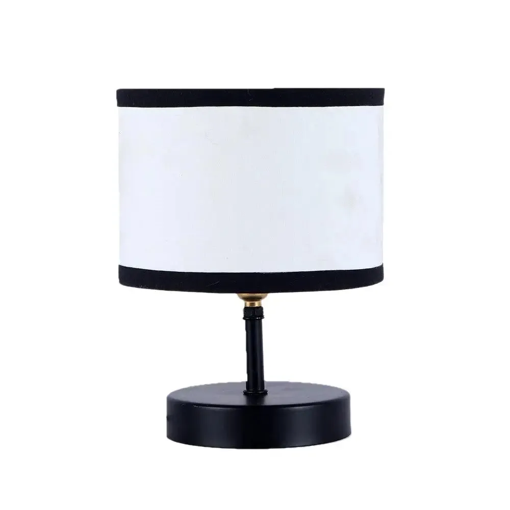 Iron table lamp with Multicolor Jute Shade