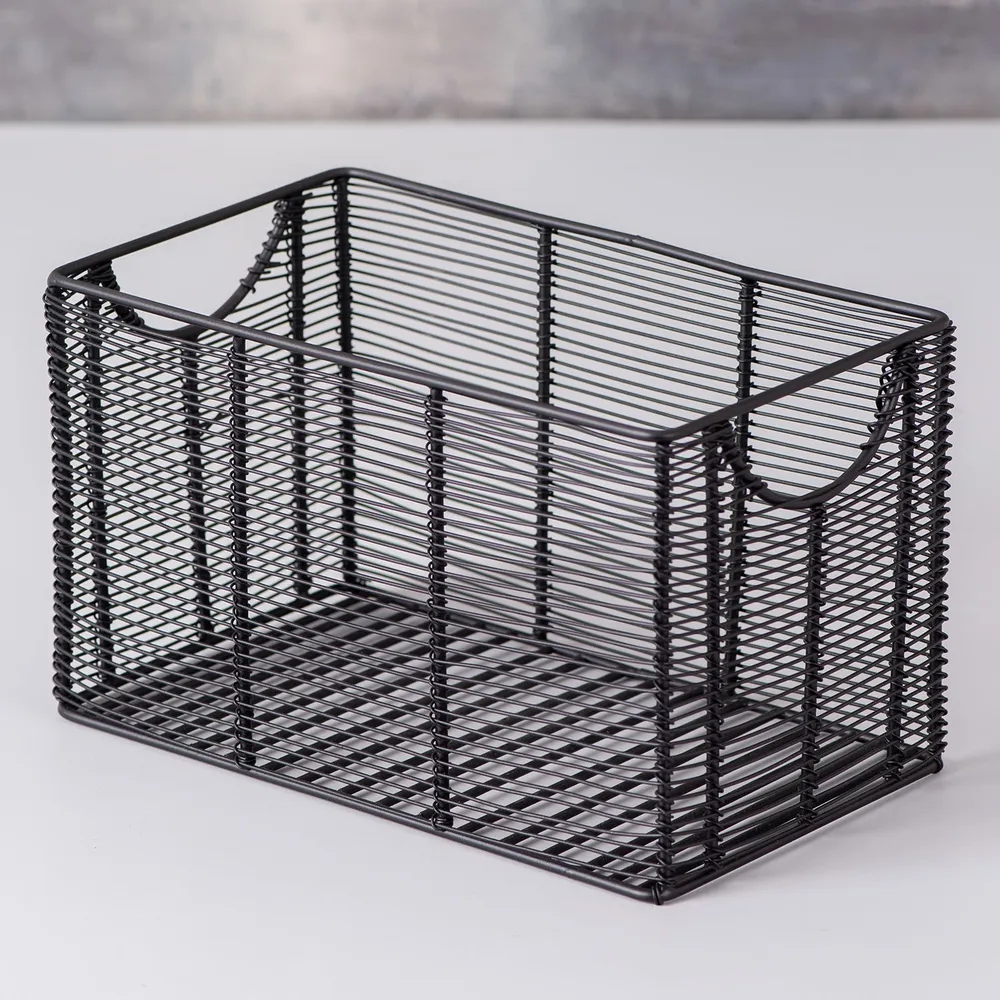 Irregular Shaped Black Wired Metal Vegetable/ Fruit Basket