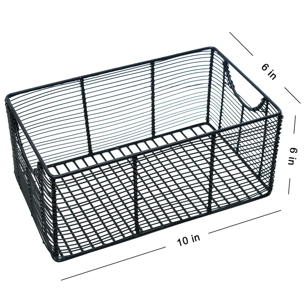 Irregular Shaped Black Wired Metal Vegetable/ Fruit Basket
