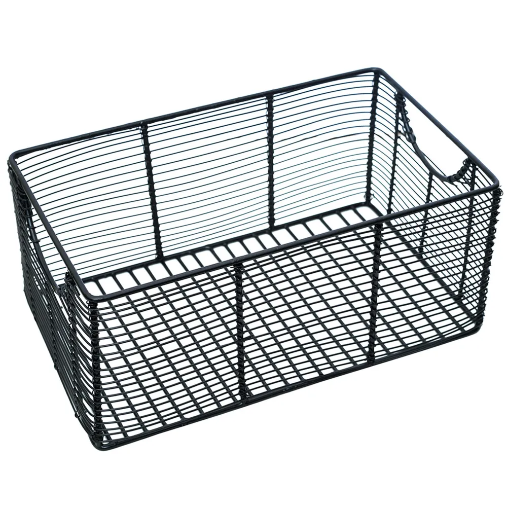 Irregular Shaped Black Wired Metal Vegetable/ Fruit Basket