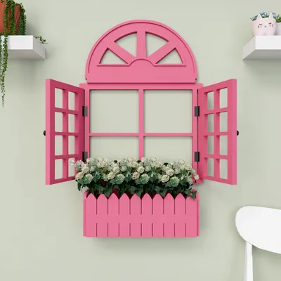 Italian Style Pretty Vintage Window Frame Wooden Jharokha Wall Decor