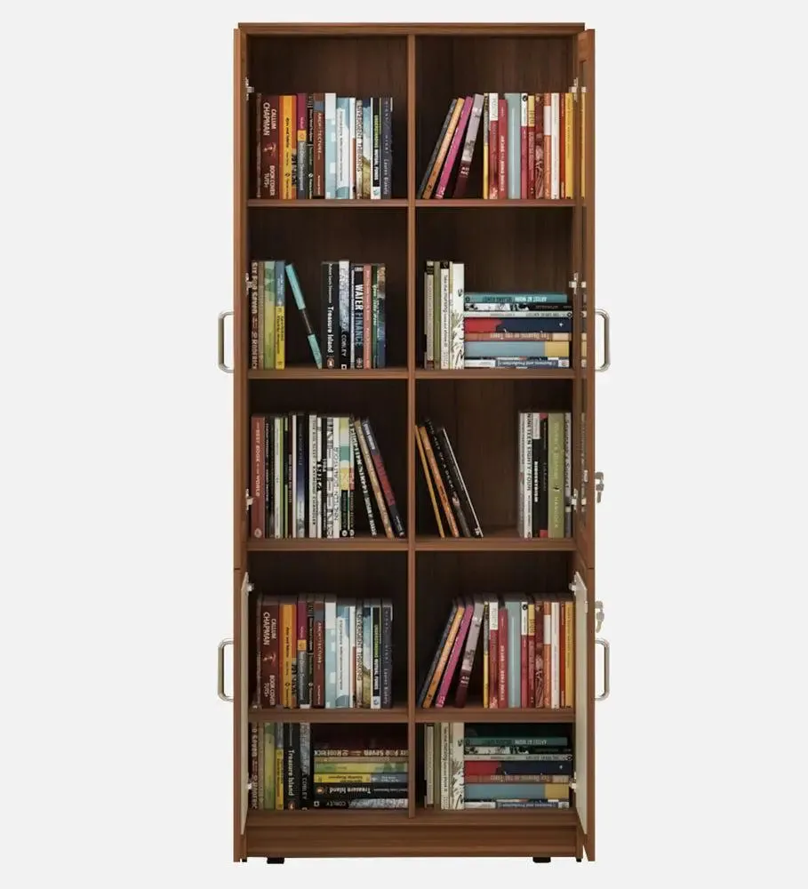 Ivory and Brown Compact Wooden &amp; Mirror Bookshelf